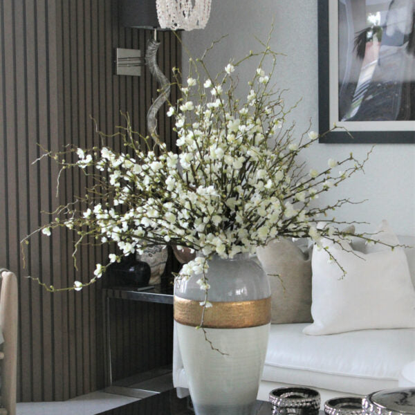 "Goddess" Vase with Cherry Blossom Branches