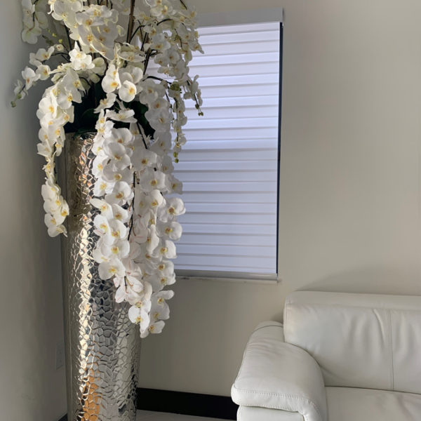 Phalaenopsis Orchids in Extra Tall Hammered Pot