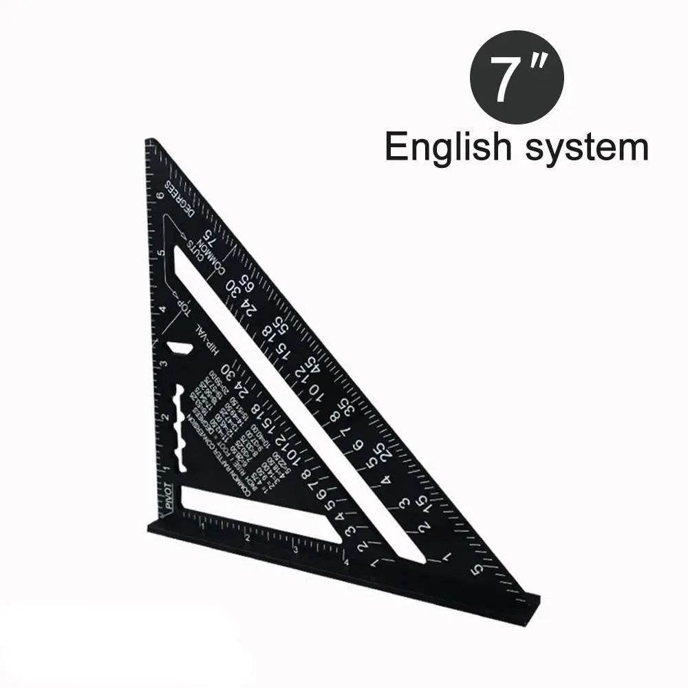 7-Inch Aluminium Speed Square — Precision Angle Ruler & Protractor